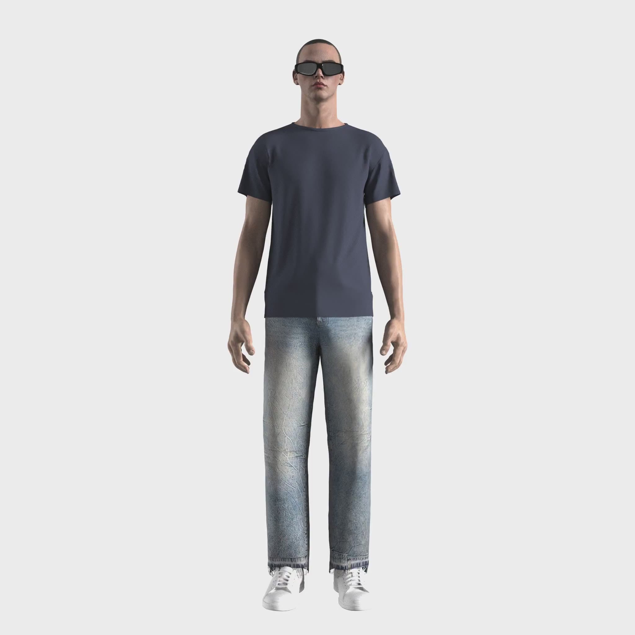 Rolled Dyed Custom Cut & Sew Made in USA T-Shirt
