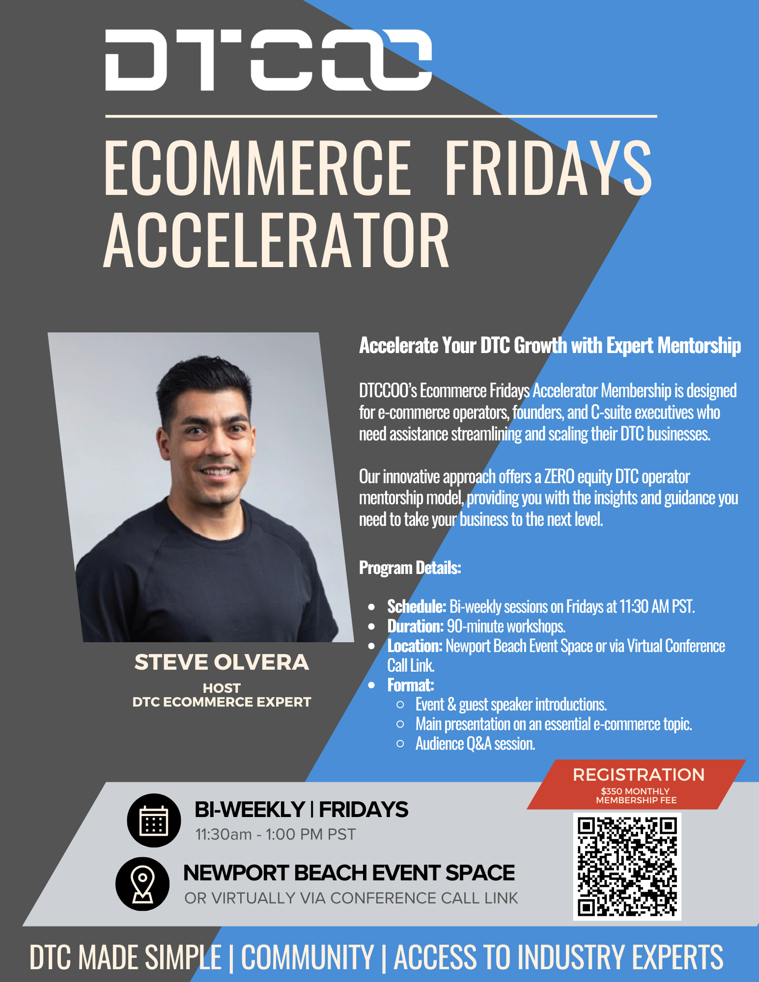 DTCCOO.com's Ecommerce Fridays Accelerator Membership (VIP/STUDENT ONLY- ONE MONTH PASS)