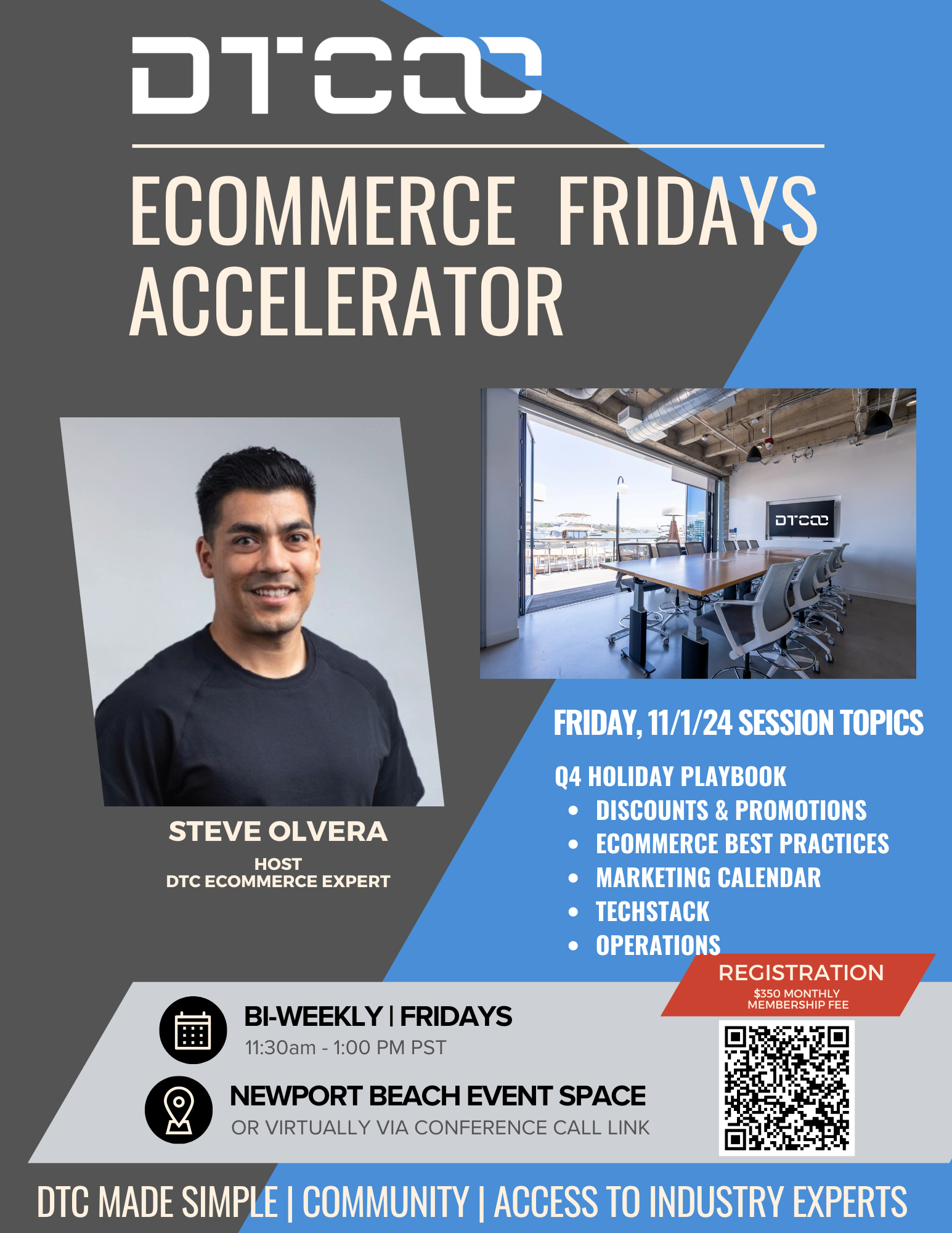 DTCCOO.com's Ecommerce Fridays Accelerator Membership (VIP/STUDENT ONLY- ONE MONTH PASS)